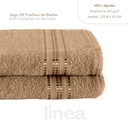 Kit 2 Pçs Toalha de Banho Linea