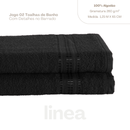 Kit 2 Pçs Toalha de Banho Linea