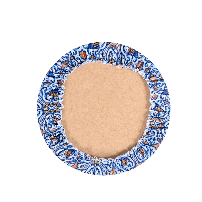 Kit 2 Pçs Capa Sousplat Allegra Estampado Tecido Microfibra e Base MDF 1 Lugar 35x35cm