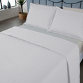 Kit 3 Pçs Cobre Leito Casal Padrão Copacabana Matelado Percal 300 Fios