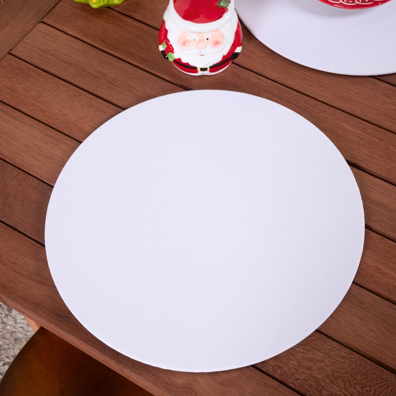 Kit 2 Pçs Capa Sousplat Basic Liso Tecido Oxford e Base MDF 1 Lugar 35x35cm