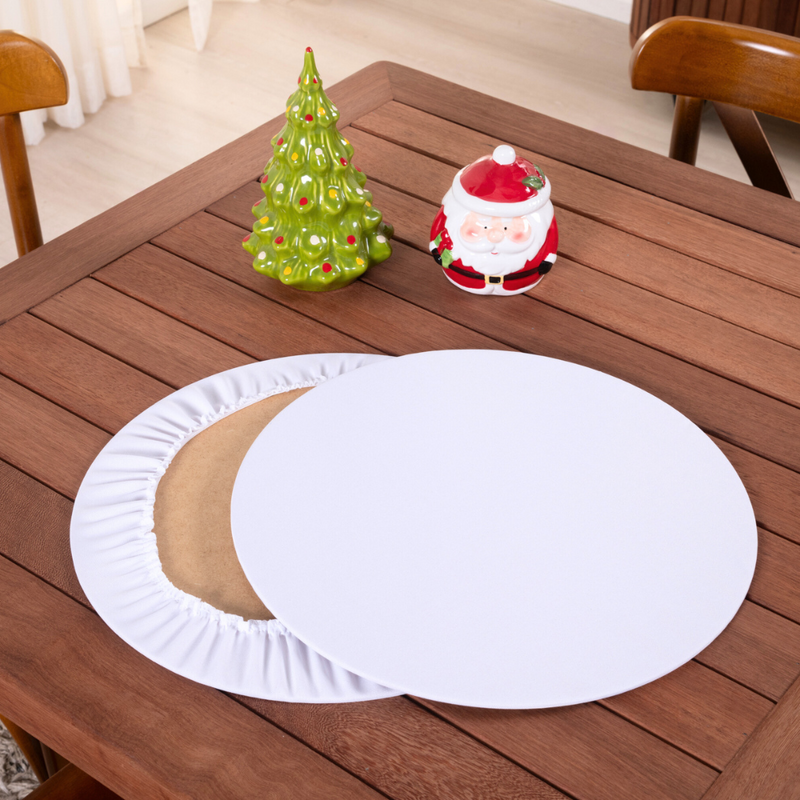 Kit 2 Pçs Capa Sousplat Basic Liso Tecido Oxford e Base MDF 1 Lugar 35x35cm