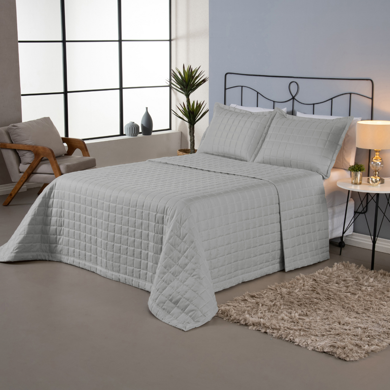 Kit 3 Pçs Cobre Leito Casal Padrão Soft Dupla Face Matelado