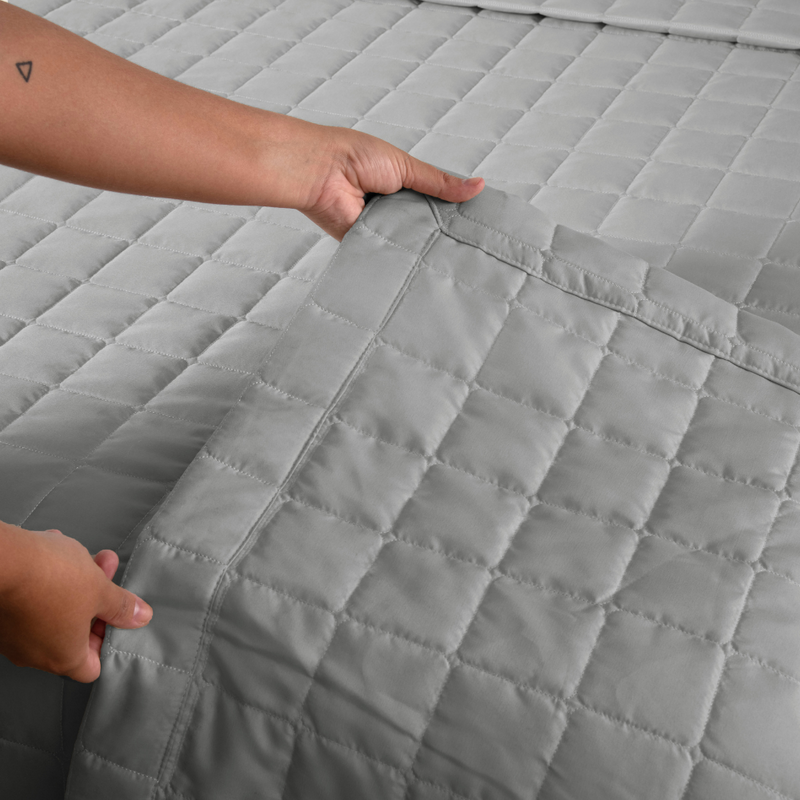 Kit 3 Pçs Cobre Leito Casal Padrão Soft Dupla Face Matelado