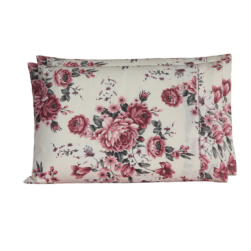 Kit 2 Pçs Par Fronha Esmeralda Percal 150 Fios 100% Algodão 70x50cm sem Aba Rosê