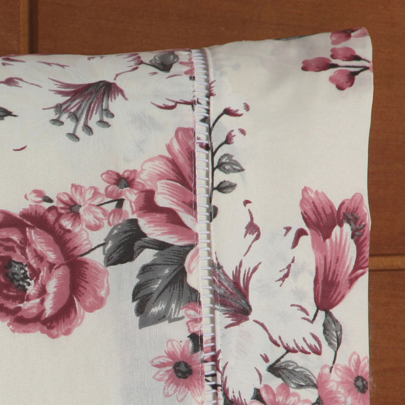 Kit 2 Pçs Par Fronha Esmeralda Percal 150 Fios 100% Algodão 70x50cm sem Aba Rosê