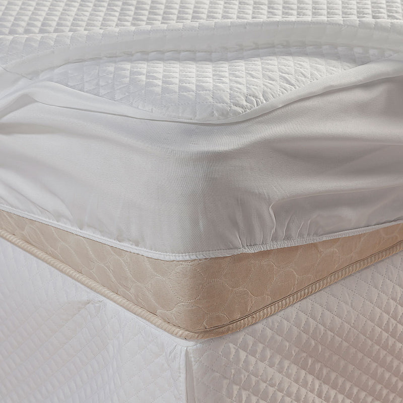 Capa Protetora de Colchão Impermeável Casal Padrão Matelado com Elástico