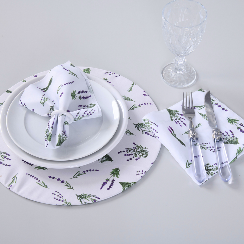 Kit 2 Pçs Guardanapo 2 Lugares Allegra 35x35cm Tecido Microfibra