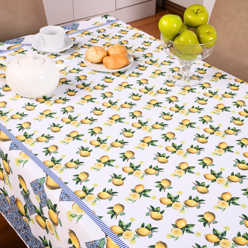 Toalha de Mesa 6 Lugares Allegra 2,00x1,50m Estampado Tecido Microfibra