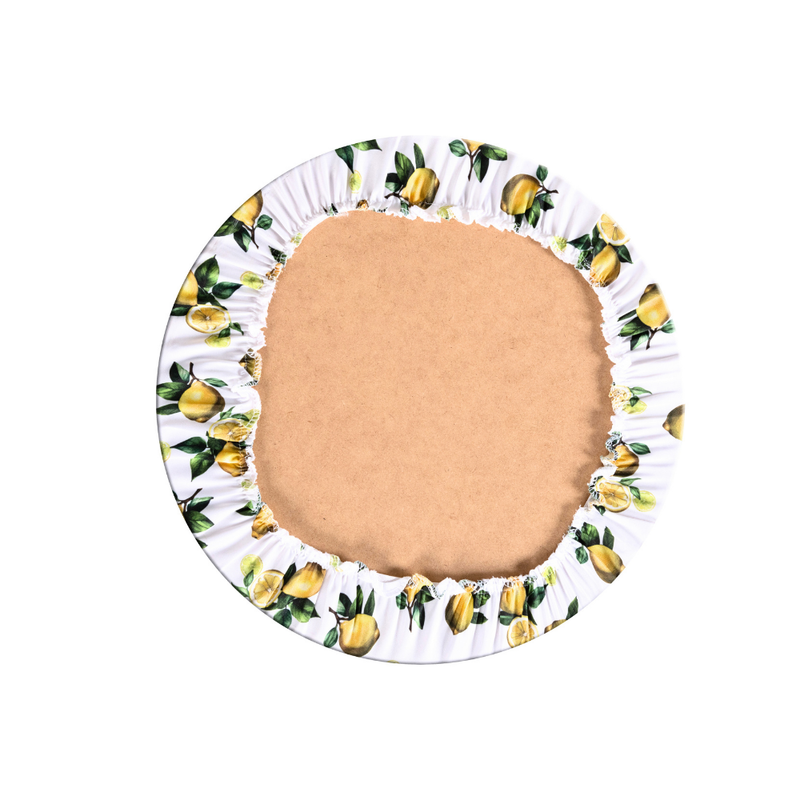 Kit 2 Pçs Capa Sousplat Allegra Estampado Tecido Microfibra e Base MDF 1 Lugar 35x35cm