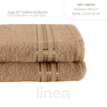 Kit 2 Pçs Toalha de Banho Linea