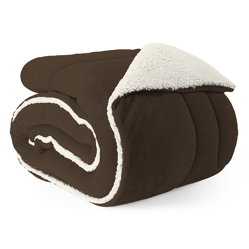 Coberdrom Cobertor Casal King Maya Dupla Face Manta Fleece e Sherpa de Carneiro