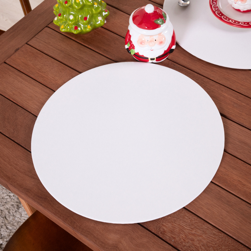 Kit 2 Pçs Capa Sousplat Basic Liso Tecido Oxford e Base MDF 1 Lugar 35x35cm