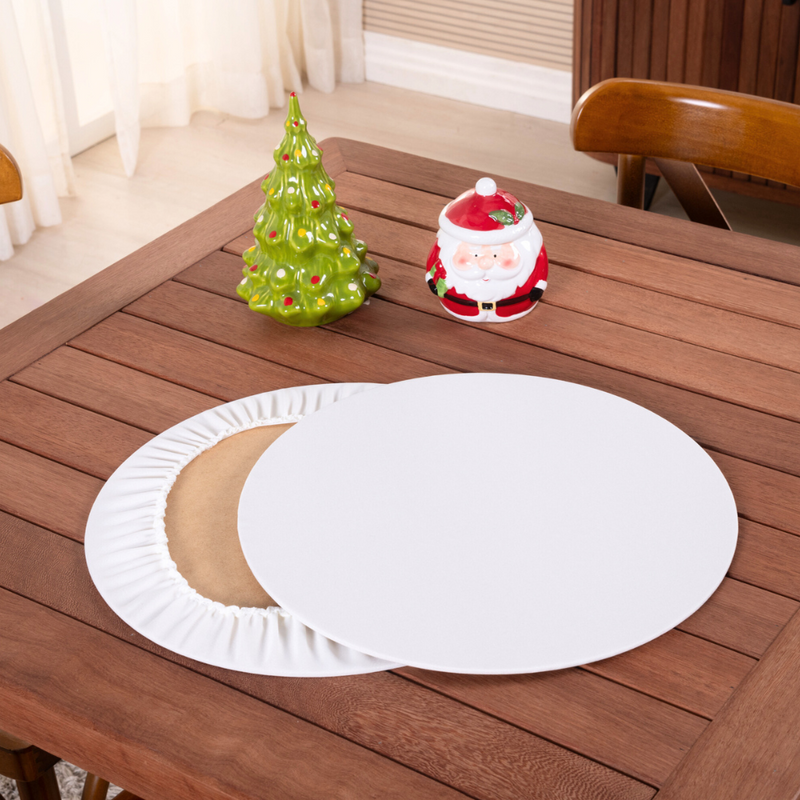 Kit 2 Pçs Capa Sousplat Basic Liso Tecido Oxford e Base MDF 1 Lugar 35x35cm