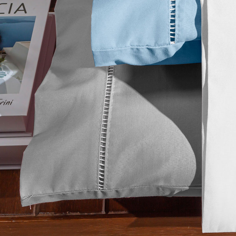 Kit 2 Pçs Par Fronha Paris Percal 150 Fios 100% Algodão 70x50cm sem Aba