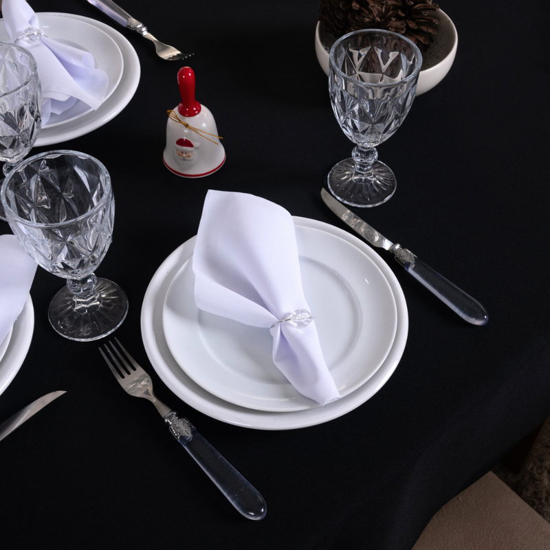 Toalha de Mesa 8 Lugares Basic 2,50x1,40m Liso Tecido Oxford