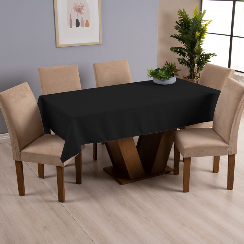 Toalha de Mesa 8 Lugares Basic 2,50x1,40m Liso Tecido Oxford