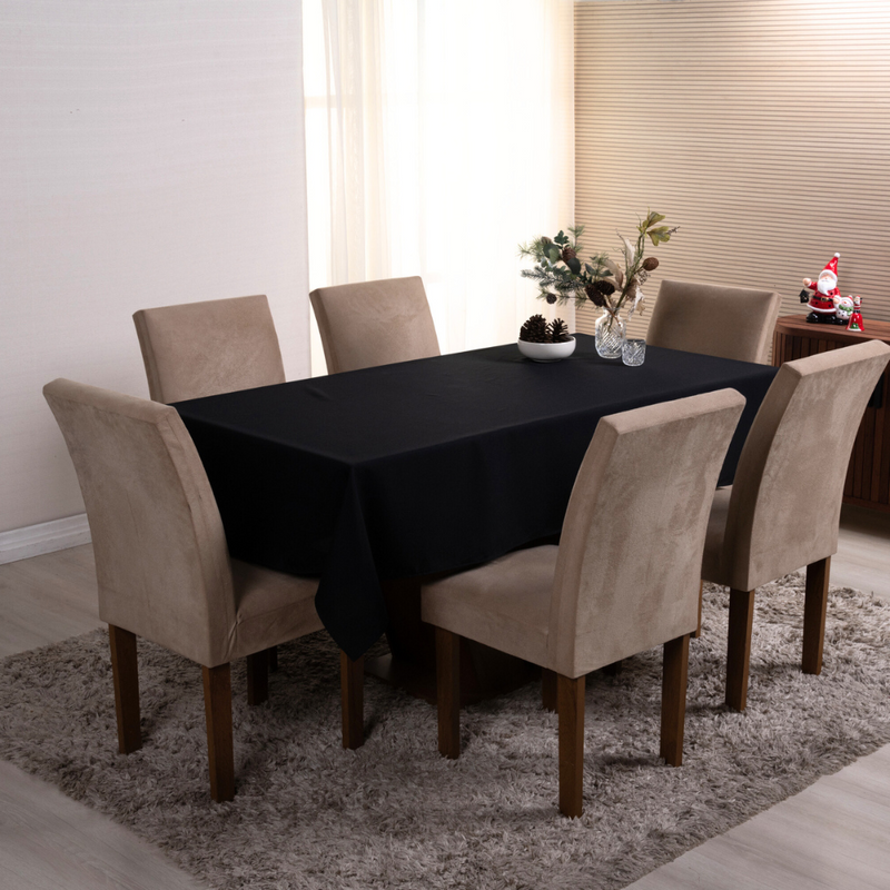 Toalha de Mesa 8 Lugares Basic 2,50x1,40m Liso Tecido Oxford
