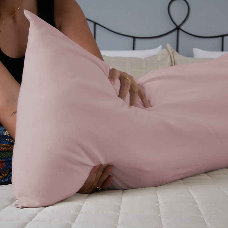 Fronha Travesseiro Corpo Fofuxão Percal 180 Fios 146x46cm sem Aba com Zíper