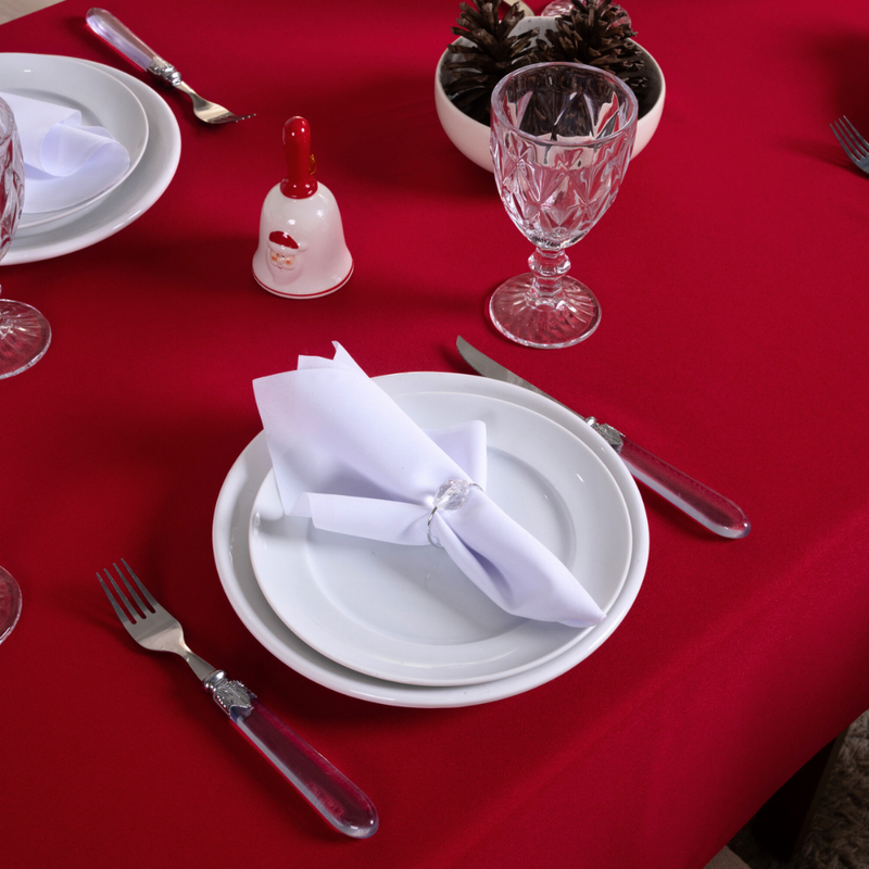 Toalha de Mesa 8 Lugares Basic 2,50x1,40m Liso Tecido Oxford
