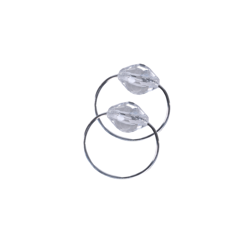 Kit 2 Pçs Anel para Guardanapo 2 Lugares Cristalino 4x3cm Argola