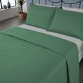 Kit 3 Pçs Cobre Leito Casal Padrão Copacabana Matelado Percal 300 Fios