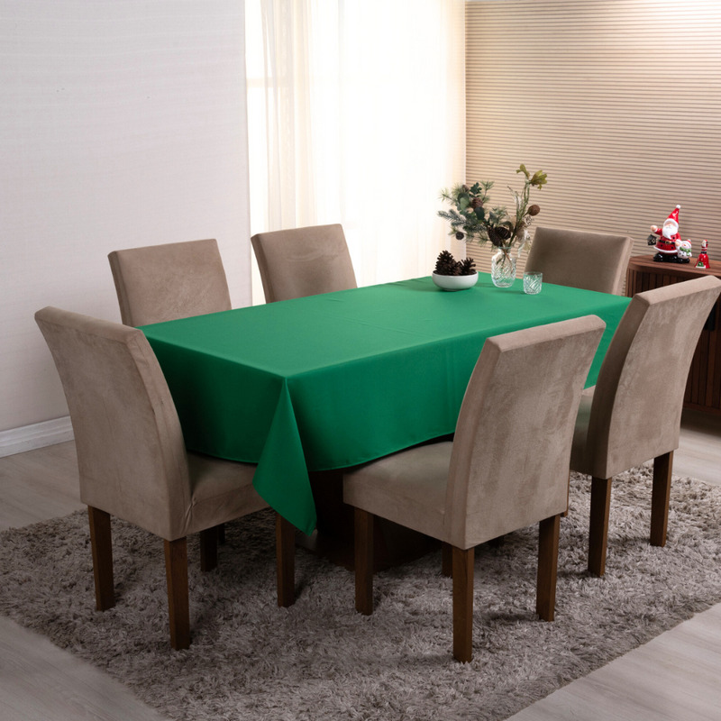 Toalha de Mesa 8 Lugares Basic 2,50x1,40m Liso Tecido Oxford