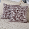 Kit 5 Pçs Xale para Sofá e Almofadas Cheias Grécia Jacquard 1,35x1,35m com Franja